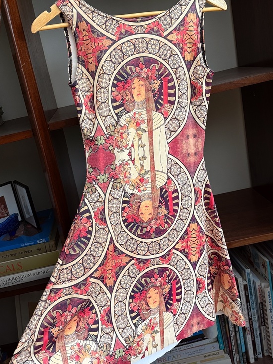 Blackmilk Clothing Dresses & Skirts - Blackmilk La Trappistine Play Dress - Alphonse Mucha Art Nouveau Skater Dress S